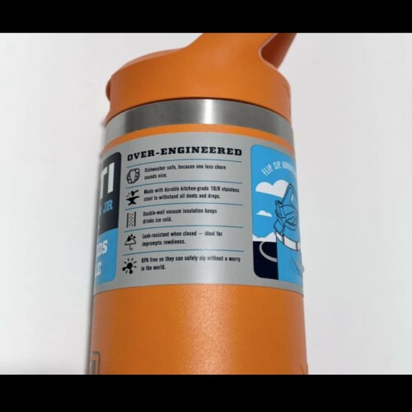 YETI LIMITED EDITION KING CRAB ORANGE RAMBLER JR. 12 OZ KIDS BOTTLE - Picture 3 of 5